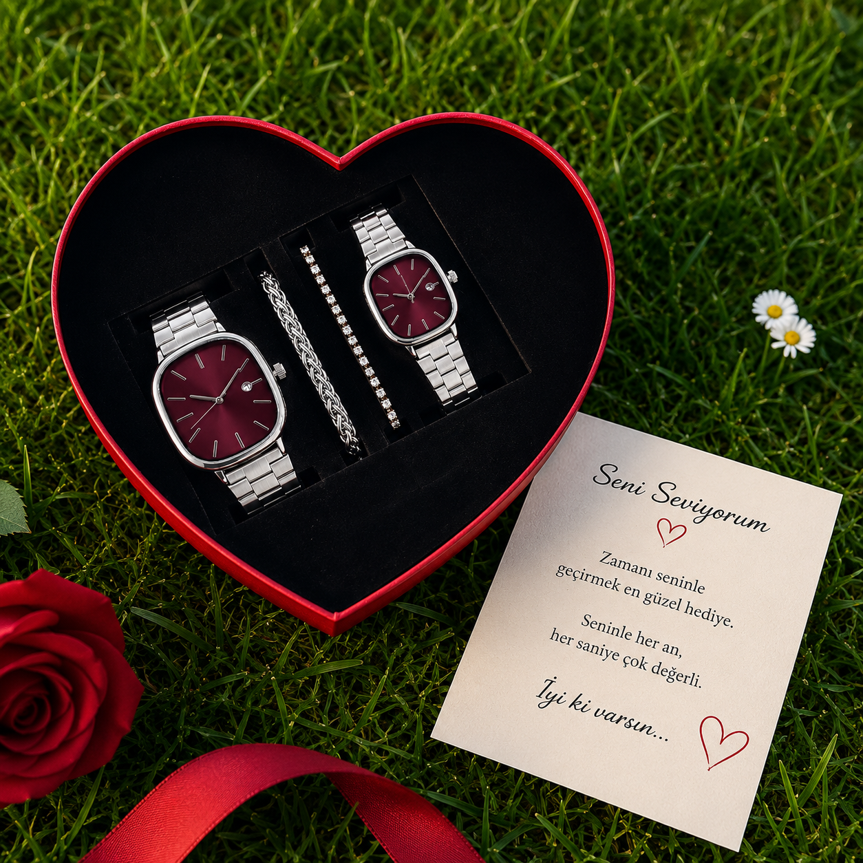 Özel Tasarım Takvimli Çift Kol Saatleri