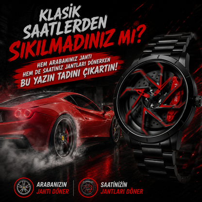 Çelik İç Kadran Dönen Jant Saat