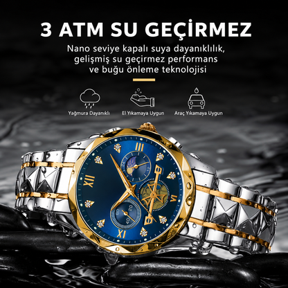 Poedagar®  Paslanmaz Çelik Erkek Lüx  Kol Saati