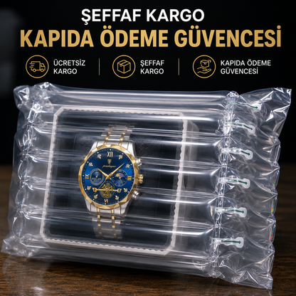 Poedagar®  Paslanmaz Çelik Erkek Lüx  Kol Saati